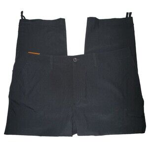 Eddie Bauer Women's Size 16 Black Ripstop Crop Adjustable Length Pants Ankle